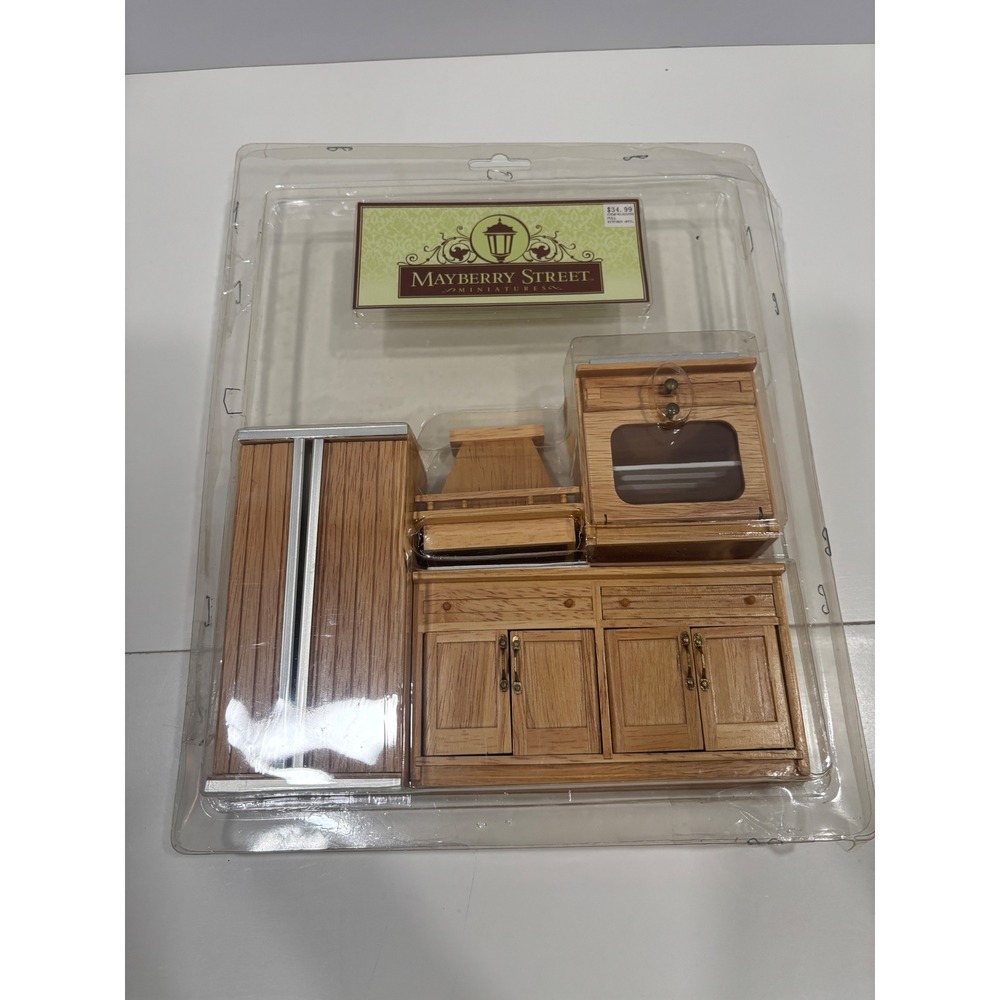 Mayberry Street Miniatures Full Kitchen Set Wood Dollhouse Furniture New